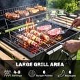 thumbnail image 4 of Outsunny 20" Charcoal BBQ Grill with Adjustable Charcoal Pan Barbecue Grill, 4 of 10