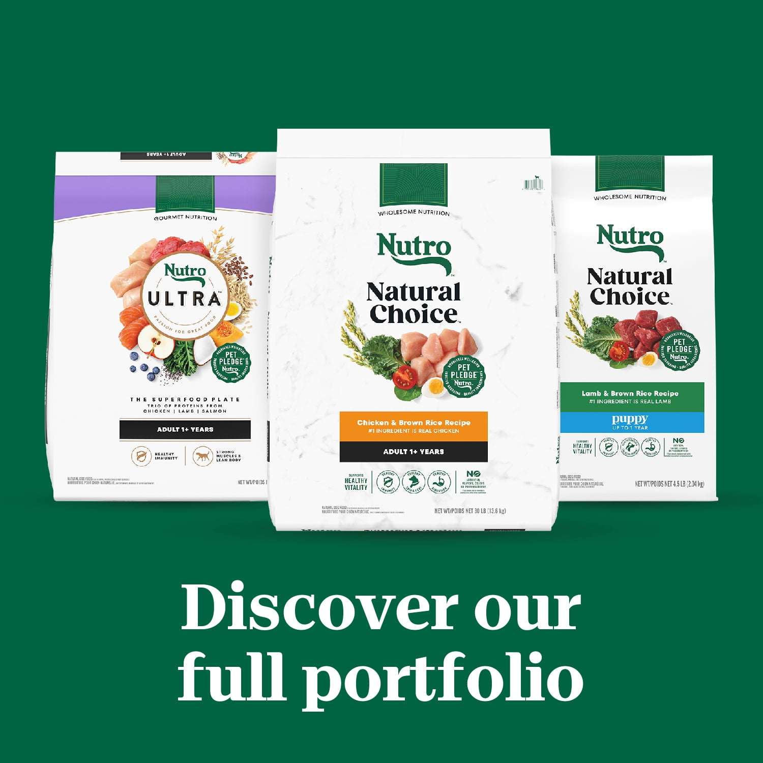 Nutro Natural Choice Nourriture Sèche pour Chien Adulte Recette à l'Agneau & au Riz Brun 2.27kg