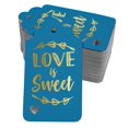 thumbnail image 1 of Inkdotpot 100 Pack Love Is Sweet Wedding Favor Paper Tags Craft Real Gold Foil Hang Tag, 1 of 6