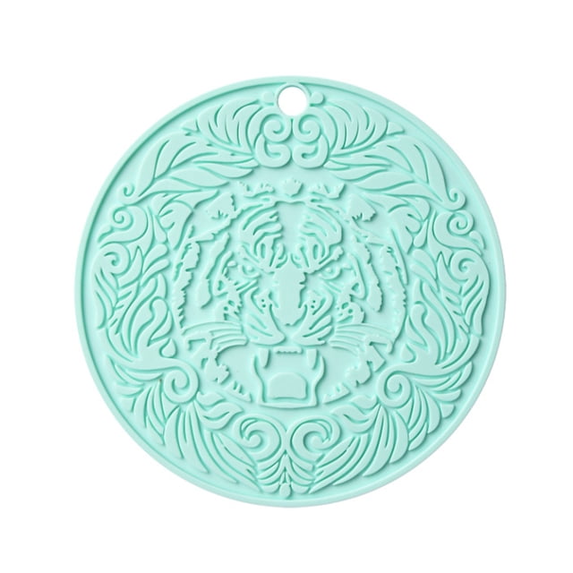 yingyy Pot Mat Anti-skid Heat Resistant Circle Placemat Anti-scalding Cup Dish Holder Household Kitchen Table Pad Protector Light Green 1Set