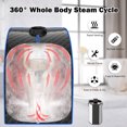 thumbnail image 4 of Costway Portable Steam Sauna w/ 9-gear Adjustable Temperature & Herbal Box Black, 4 of 9