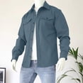 thumbnail image 1 of LOVZFMLL Vestes pour Hommes Homme Hiver Manches Longues Boutons Poches Col Rabattu Veste Manteau, 1 of 6