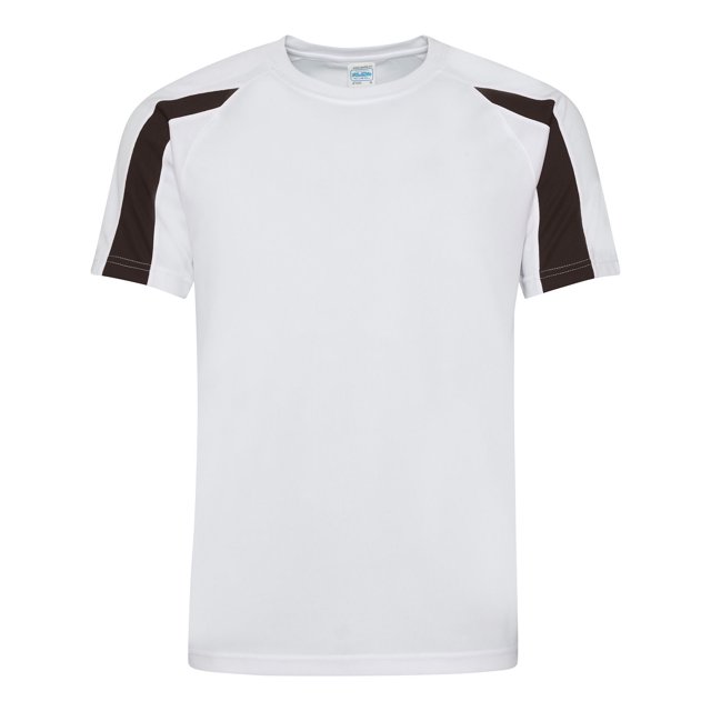 Just Cool Mens Contrast Cool Sports Plain T-Shirt