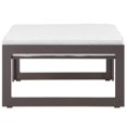 thumbnail image 3 of Modway Fortuna Ottomane de Patio Moderne en Aluminium, Fini Brun/blanc, 3 of 3