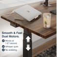 thumbnail image 3 of Desky Dual Hardwood Sit Stand Desk - Walnut / 48 x 30 inches / Wheat, 3 of 10