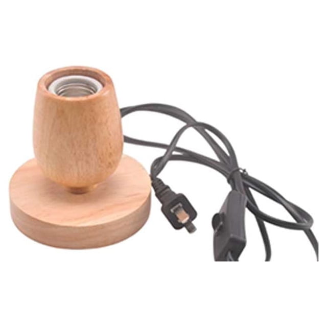 VONKY Wood Lamp Base Decoration Holder Bedroom Table Light Stand Accessories Type 2
