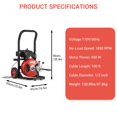 thumbnail image 4 of EDTara 75FT/100FT Electric Sewer Snake, 1/2" Auto-Feed Drain Cleaning Machine, 450W Portable Auger with 4 Cutter Attachments, 4 of 7