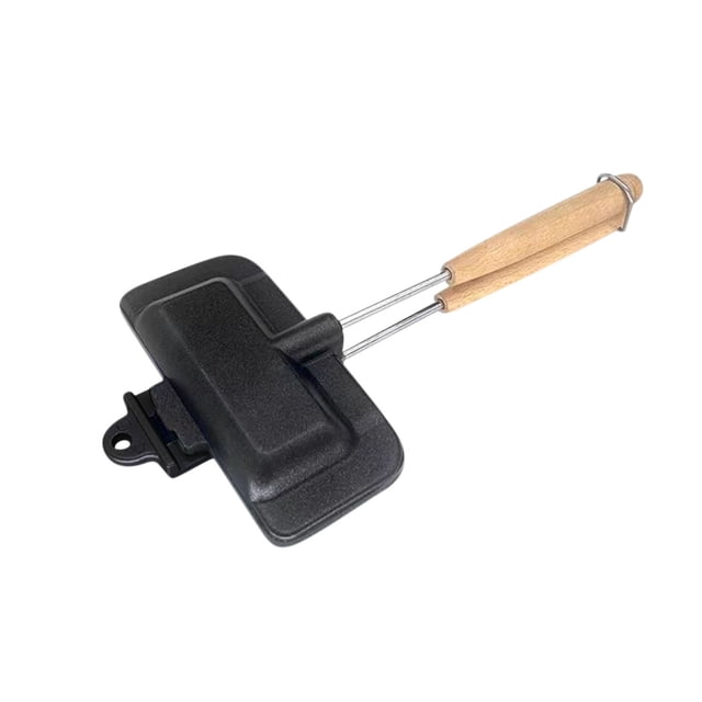 Breakfast Sandwich Maker Hot Sandwich Maker,Double-Sided Sandwich Baking Pan with 7In Bread Clip,Double Sided Frying Pan for Breakfast,Hot Dog Toaster,Campfire Sandwich Maker Bread Pans for Baking