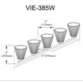 thumbnail image 2 of Vienna Vanity - 5 Light - Polished Chrome - Clear Ribbed Glass, 2 of 2