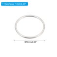 thumbnail image 2 of Unique Bargains Beading Hoop Earrings, 60Pcs Round Copper Hoop Earring for DIY Crafts Jewelry Making(14mm, Silver), 2 of 4