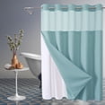 thumbnail image 3 of Rideau de Douche pour Salle de Bain 71 Po L x 74 Po H Réversible en Tissu Polyester Robuste avec Grands Anneaux Intégrés, 3 of 5