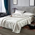 thumbnail image 4 of Dvkptbk Summer Quilt Washed Silk Ice Silk Conditioning Quilt Summer Cool Quilt Double Single Quilt Core Solid Color Summer Thin Quilt Bedding, 4 of 9