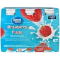 thumbnail image 1 of Great Value Strawberry Drinkable Yogurt, 6x93ml, 1 of 5