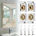 thumbnail image 1 of 4pcs Mirror Hanger Mirror Fixing Clips Chrome Mirror Wall Mounting Glass Metal Fixing Kit Frameless Clips Mounting Hanger Clamp, 1 of 8