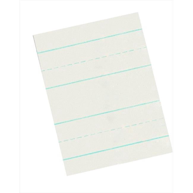 School Smart 085213 11 x 8.5 In. Skip A Line Writing Paper For Grade 3, White, Pack - 500