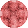 thumbnail image 1 of Ahgly Company Tapis Rond Lavable en Machine Intérieur Transitionnel Rouge, 8 Pieds Rond, 1 of 7