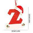 thumbnail image 4 of XZNGL Christmas Little Red Hat Letter Pendant DIY Writable Name 26 Letter Pendant 5PCS, 4 of 8