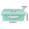 thumbnail image 2 of RKSTN Bento Box Double-layer Bento Box Japanese-style Microwave Lunch Box Office Worker Reducing Meal Divided Lunch Box Bento Box, 2 of 2