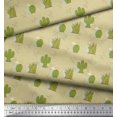 thumbnail image 2 of Soimoi Beige polyester Crepe Fabric Sea Plant & Cactus Tree Print Fabric by Yard 52 Inch Wide, 2 of 5