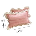 thumbnail image 3 of Aodebiao Ruffled Pillowcases Set of 2 - Standard Size 18x29" Envelope Closure Sham Covers, Soft Polyester for Bedroom (White/Pink/Blue/Yellow), 3 of 8