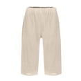 thumbnail image 4 of Wensltd Shorts d'Été à Jambe Grand pour Femmes, Mode, Lin, Fluides, Confortables, 4 of 5