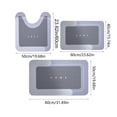 thumbnail image 4 of Wzzjkit 3PC Bathroom Rugs, Soft Comfortable Bath Mats for Bathroom, Non-Slip Machine Washable Bathroom Mats, Thick Dry Quickly Absorbent Water Bath Mat, 4 of 6