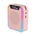 thumbnail image 1 of Riwcyla Voice Amplifier Portable Megaphone PA System with Wired Head Mounted Microphone BT Wireless Amplifier Microphone 7 Color LED Gradient Digital Display Screen for Teacher Tour Guide Speaker 12, 1 of 6