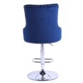 thumbnail image 4 of Alexent 43.7"-51.6" Adjustable Swivel Velvet Bar Stools in Navy (Set of 2), 4 of 8