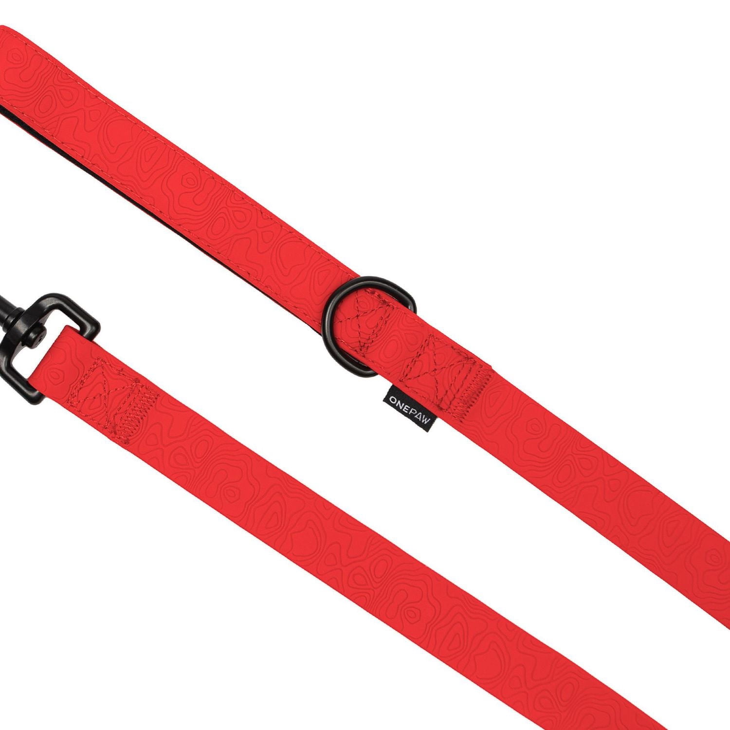 One Paw, Silicone Dog Leash with Wavy Lines Pattern and Padded Handle, 6ft