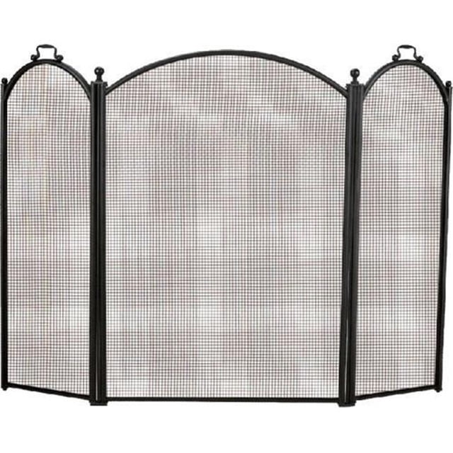 3 Fold Arched Screen, Black