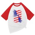 thumbnail image 2 of T-Shirt Snoarin Comfort Colors pour Hommes, Mode Décontractée, Patchwork, Col Rond, Chandail à Enfiler, T-Shirt Imprimé, Manches Courtes, Hauts, Chandails du 4 Juillet pour Hommes en Liquidation, 2 of 4