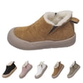 thumbnail image 2 of XIMIN Bottes d'Hiver pour Femmes Bottines de Neige Bottines Chaudes Doublées en Peluche à Enfiler Marche Randonnée Chaussures en Coton Espadrilles à Plateforme Extérieur Antidérapantes Botte Courte en Molleton, 2 of 8