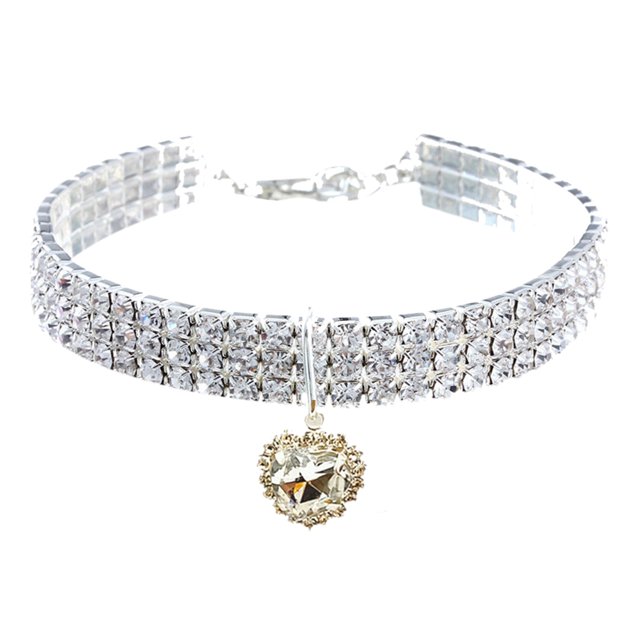 Collier pour Animaux Extensible et Réglable Design Élégant à Trois Pendentifs pour Chats et Chiens