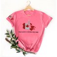 thumbnail image 1 of Weiqiqre Hauts de Printemps pour Femmes T-Shirts à Manches Courtes à Col Rond avec Imprimé Graphique de Lettres Décontractés d'Été Mignons Tees Hauts, 1 of 3