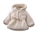 thumbnail image 2 of RXIRUCGD Manteau à Manches Longues pour Enfants à Col Rond, Bas à Manches Longues en Peluche ( Blanc, Taille : 3 Ans ), 2 of 5