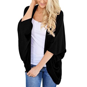 Cardigans Kimono Amples pour Femmes à Manches Chauve-Souris, Châle Transparent, Couvre-Maillots