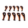 thumbnail image 1 of Iron Head Cover Set,  Club Headcovers Protective Printed Numbers 10 Pcs Zipper  For Training Yellow,White,Green White,Black Orange, 1 of 8
