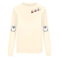 thumbnail image 5 of yoeyez Chandail d'Halloween pour Femme, Fantôme Citrouille, Manches Longues, Col Rond, Décontracté, Automne, Chandail Effrayant, Hauts, Beige, TTG, 5 of 5