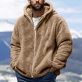 thumbnail image 1 of TIMIFIS Men's Heavyweight Fuzzy Sweatshirt Jacket Zip Up Coat Fashion Fleece Warm Jacket, 1 of 5