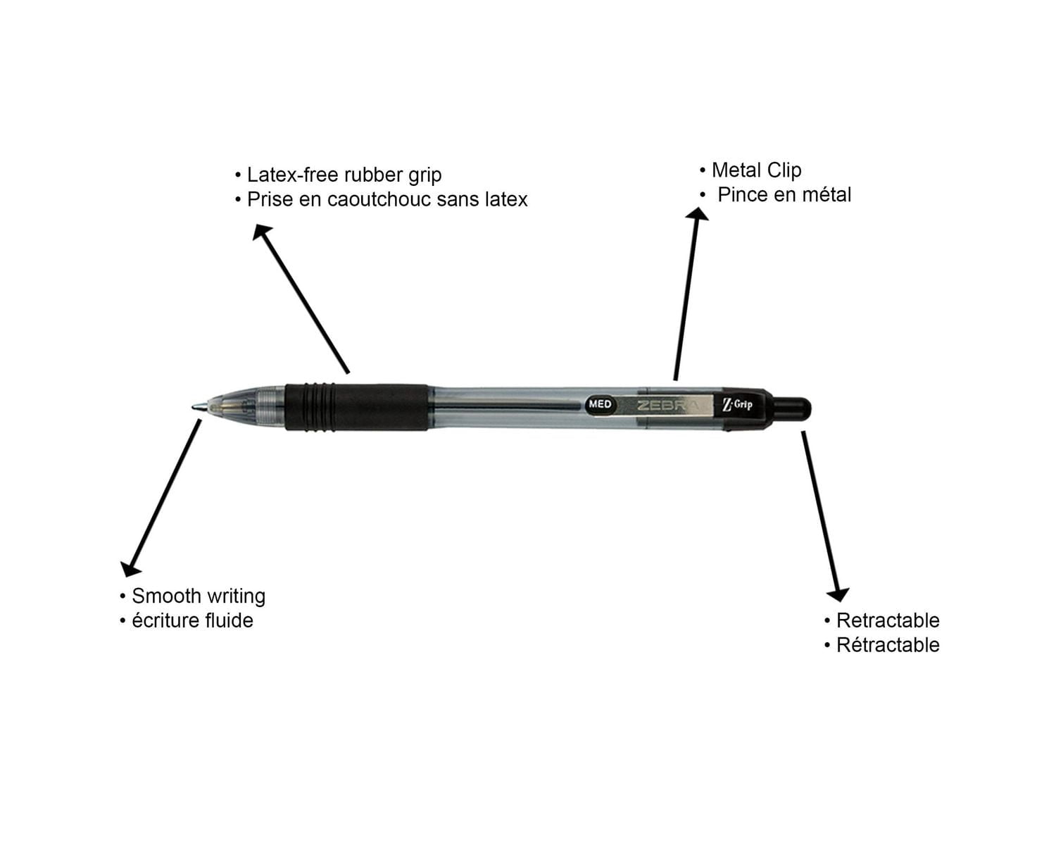 Zebra Z-Grip Retractable Ballpoint Pens