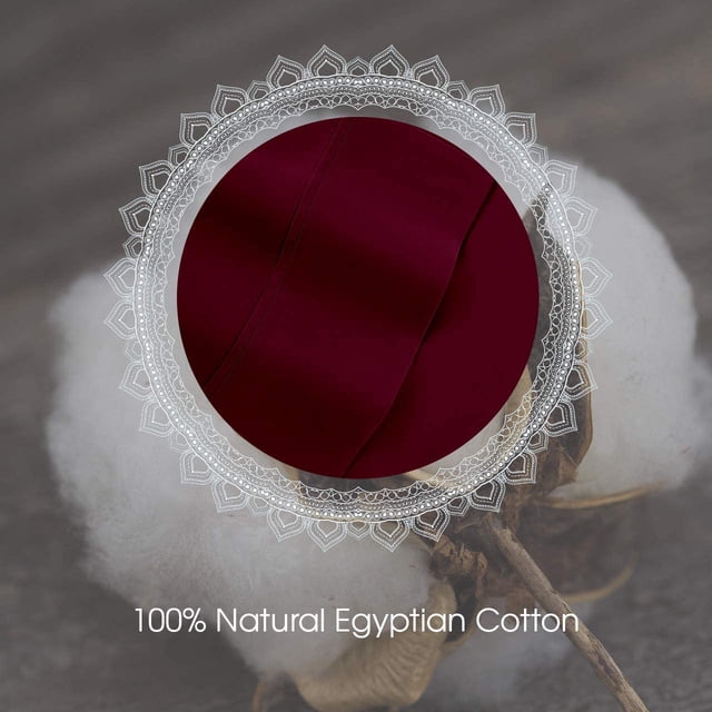 500 Thread Count 4 Piece Quality Sheet Set 30 Inch Deep Pocket 100% Egyptian Cotton Solid Pattern
