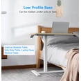 thumbnail image 4 of Bureau Debout Mobile en Forme de C, Table de Lit Réglable en Hauteur pour Ordinateur Portable pour Hôpital, Bureau, Maison, Table d'Appoint Portable de Chevet Ou de Sofa avec Roues Dissimulées, 4 of 9