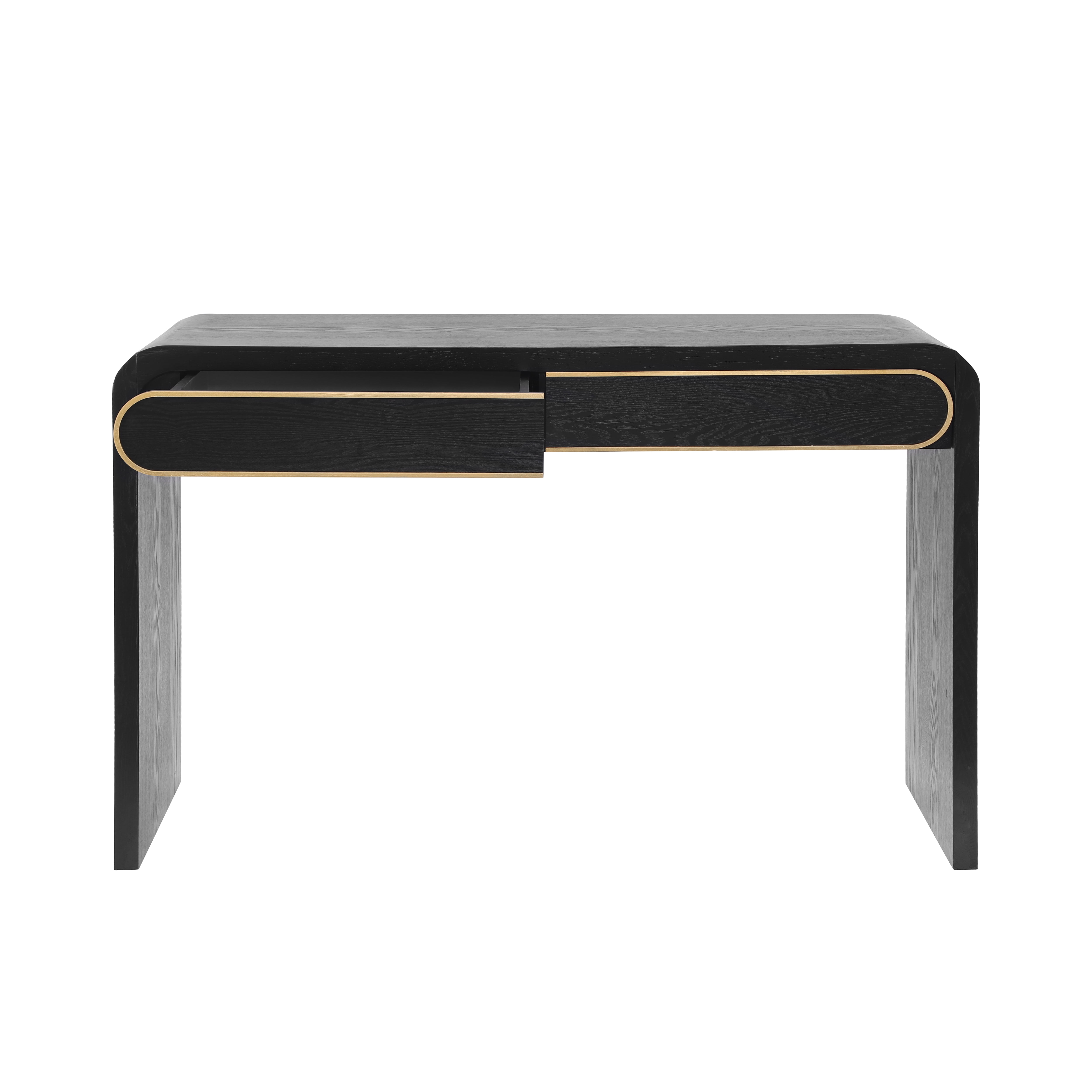 Noble House Table Console en Bois de Luxe avec Tiroir, Table Étroite pour Entrée et Canapé pour Salon, Couloir Ou Hall d'Entrée, Noir