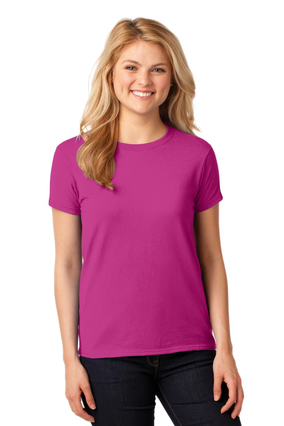 Gildan T-Shirt à Manches Courtes pour Femmes en Coton 100 pour Cent. 5000L
