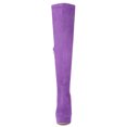 thumbnail image 2 of Unique Bargains Women's Platform Block Heel Over Knee High Boots Purple US 7.5, 2 of 8