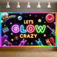 thumbnail image 5 of Neon Lights Glow Party Banner Retro Design Disco Theme for Birthday Party Indoor Decoration Dance Event, 5 of 5