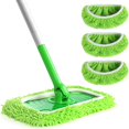 thumbnail image 1 of JUNWELL Reusable Microfiber Mop Pads Compatible with Swiffer Sweeper- 4 Pack Dry Sweeping Cloths & Wet Mopping Cloths - Washable Wet Pads Refill for Mopping Floors (Mop is not Included), 1 of 7