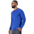 thumbnail image 4 of Hanes T-Shirt à Manches Longues Sport FreshIQ Cool DRI pour Hommes, Lot de 2, L, Bleu Royal Foncé, 4 of 9