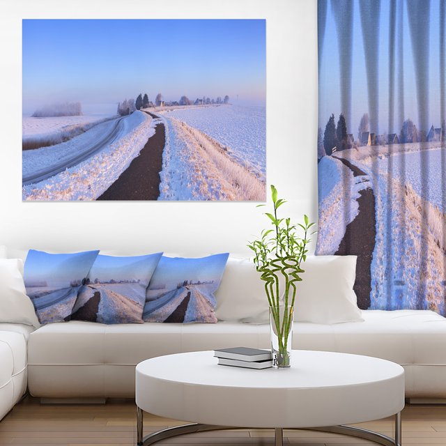 Panorama du Lac et Dike au Lever du Soleil - Impression sur Toile Paysage