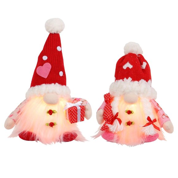 Valentine's Day Decorative Ornaments 2024 New Luminous Knitted Hat Doll Love Faceless Doll Tanabata Gift